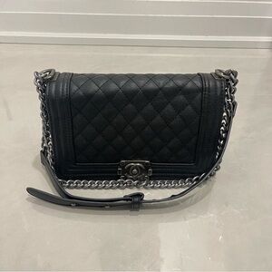 Chanel Black Quilted Chain Bag Purse